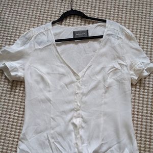 Reformation short sleeved shirt (L)
